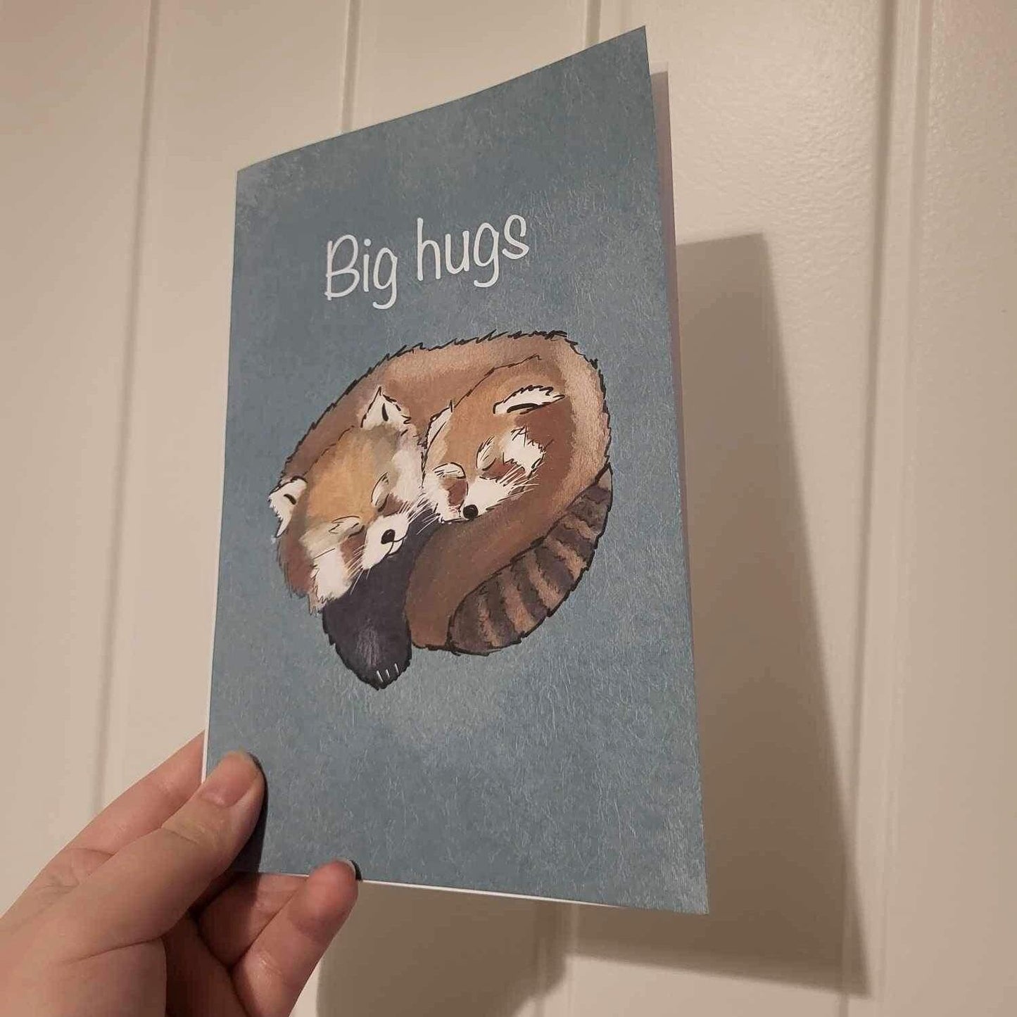 Red Panda ‘Big hugs’ Greeting/Birthday Card