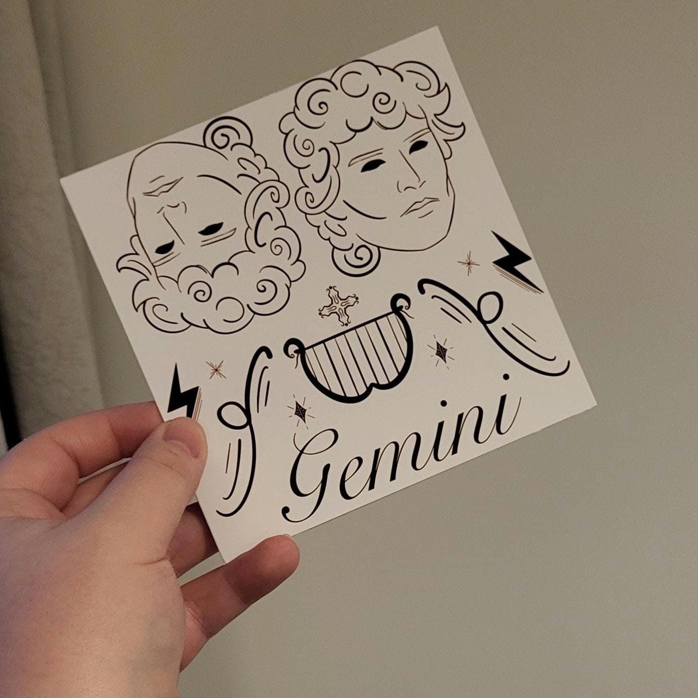 Gemini Zodiac Sign Card