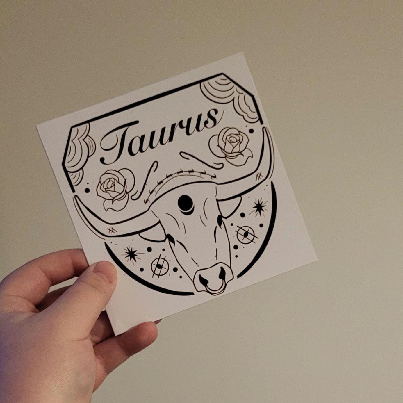 Taurus Zodiac Sign Card