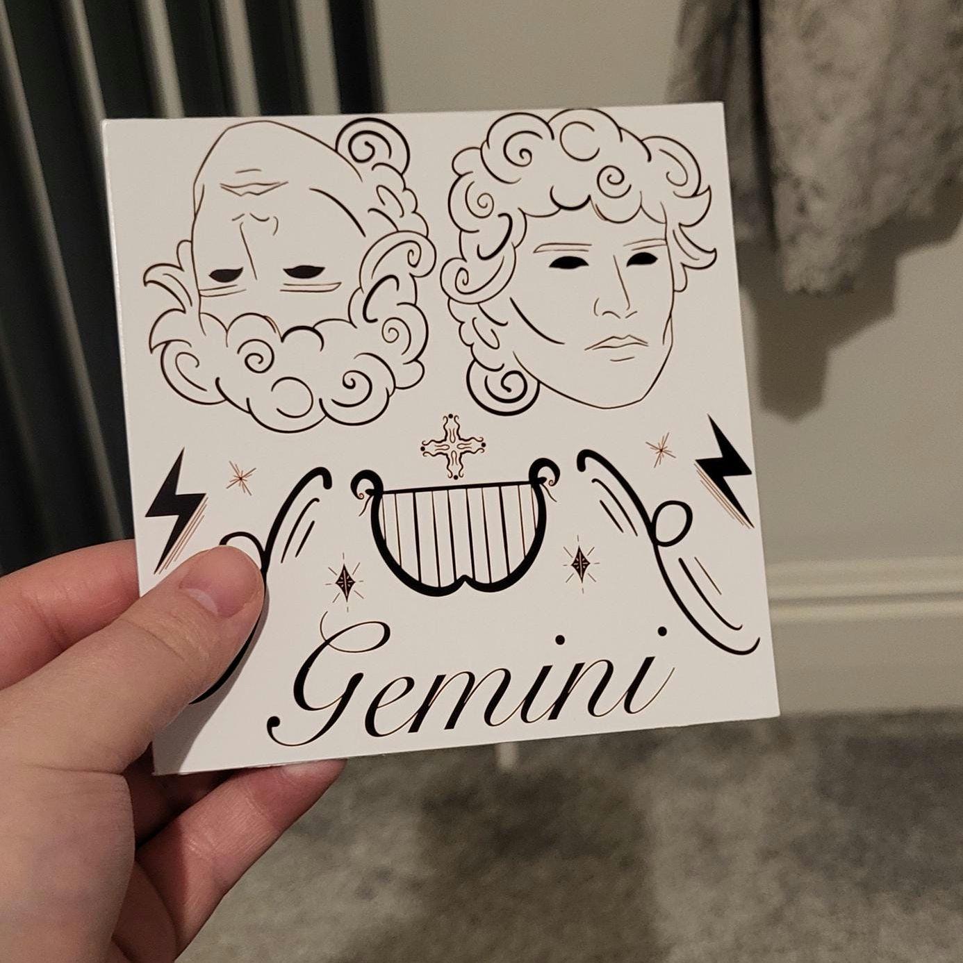 Gemini Zodiac Sign Card
