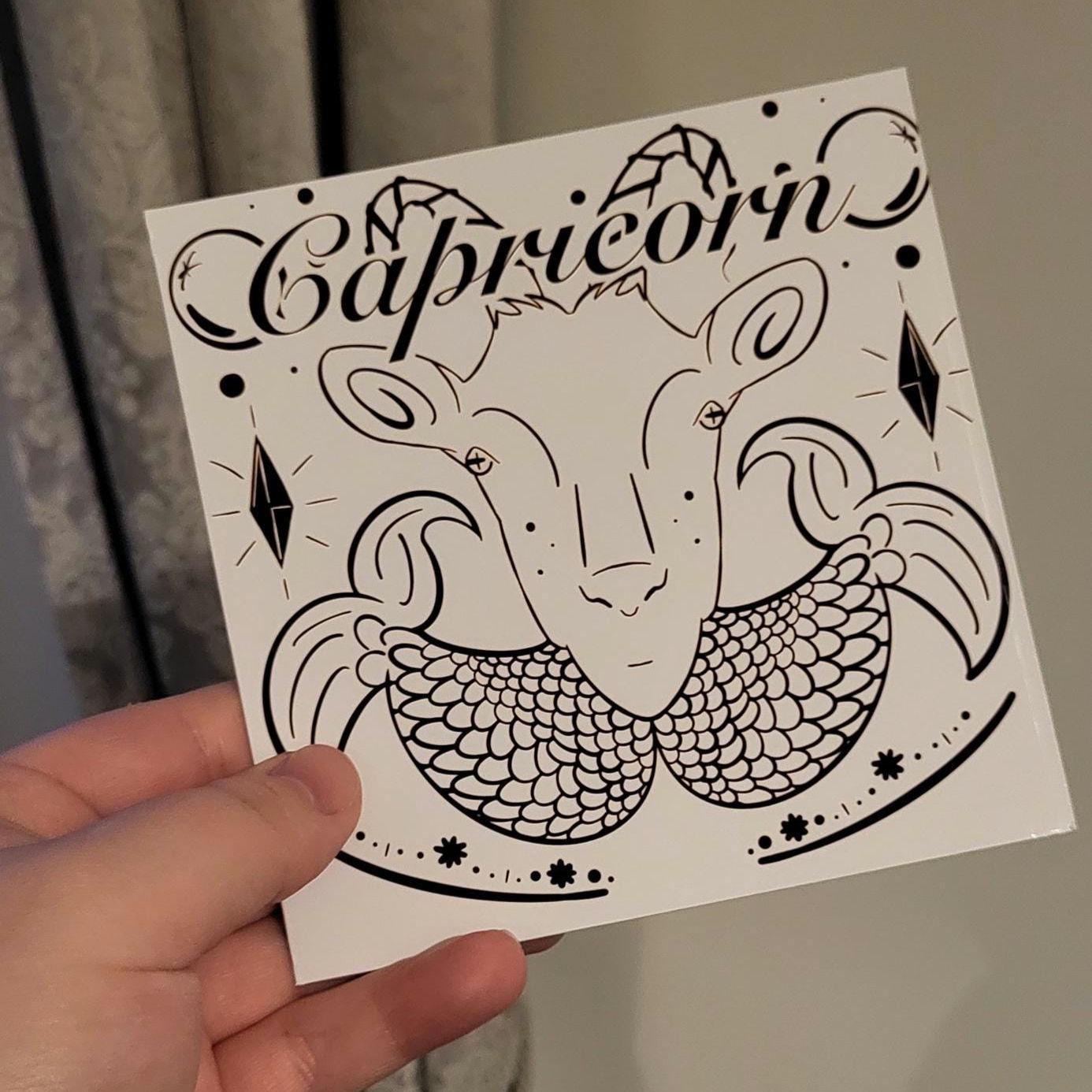 Capricorn Zodiac Sign Card
