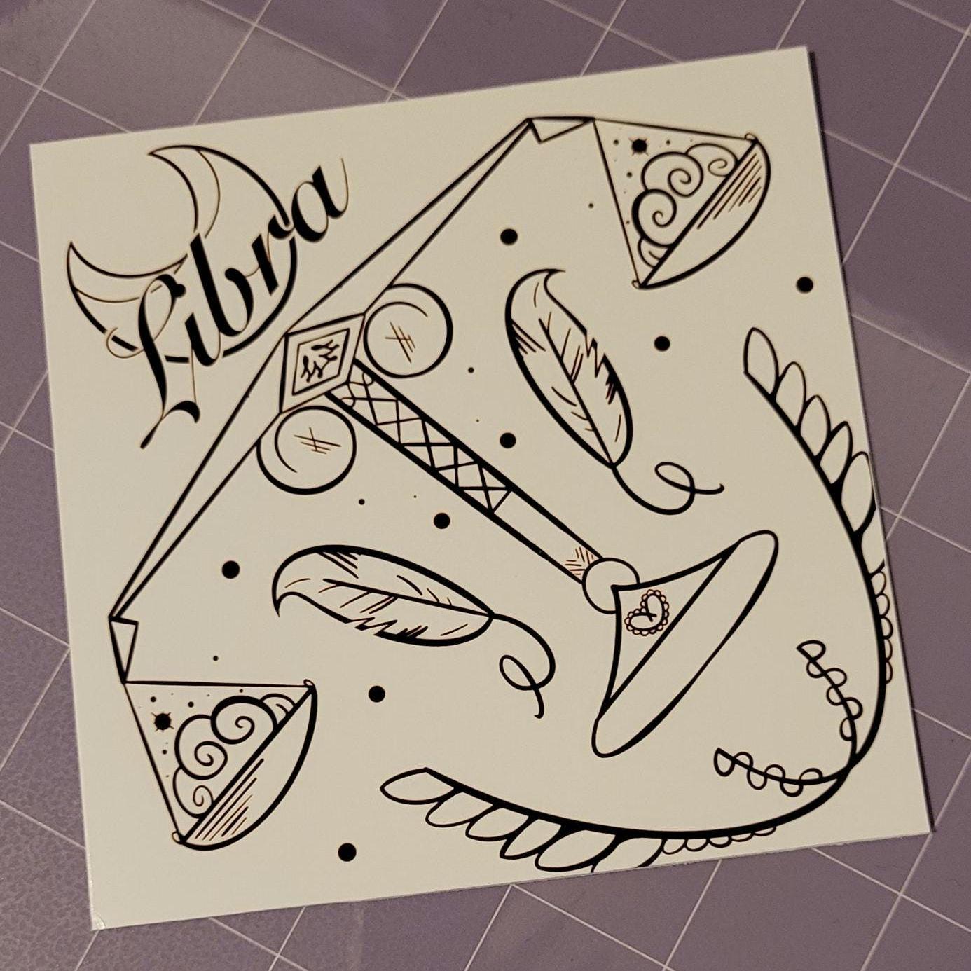 Libra Zodiac Sign Card