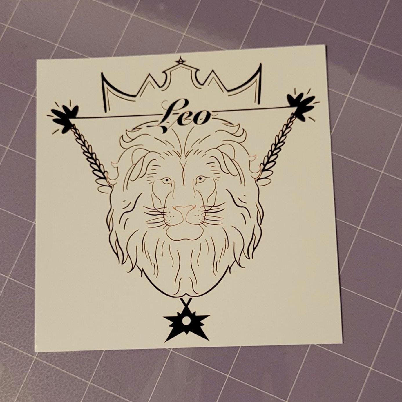 Leo Zodiac Sign Card