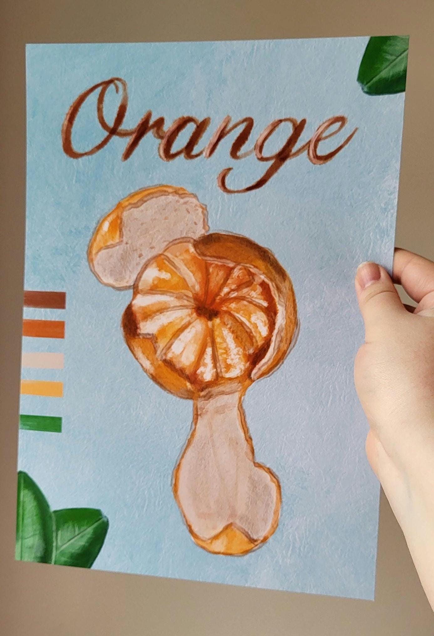 Orange - Peeled Orange Print - available in different sizes