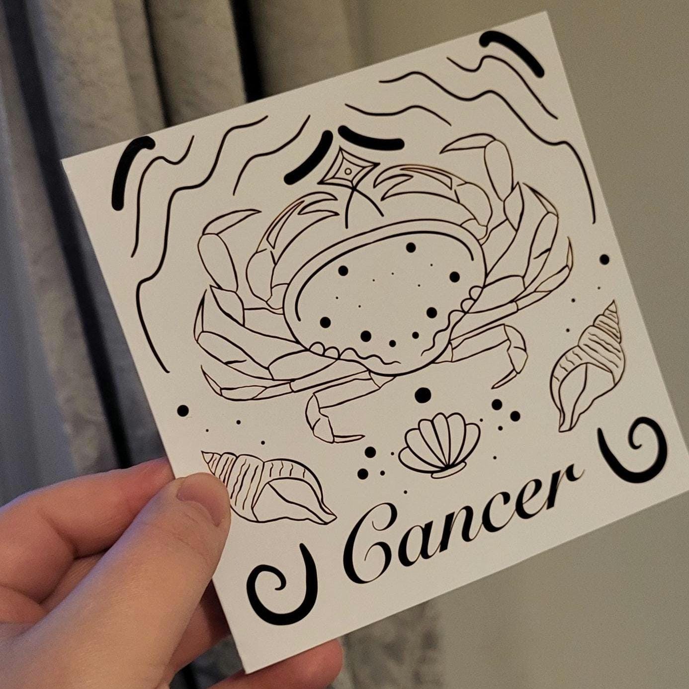 Cancer Zodiac Sign Card