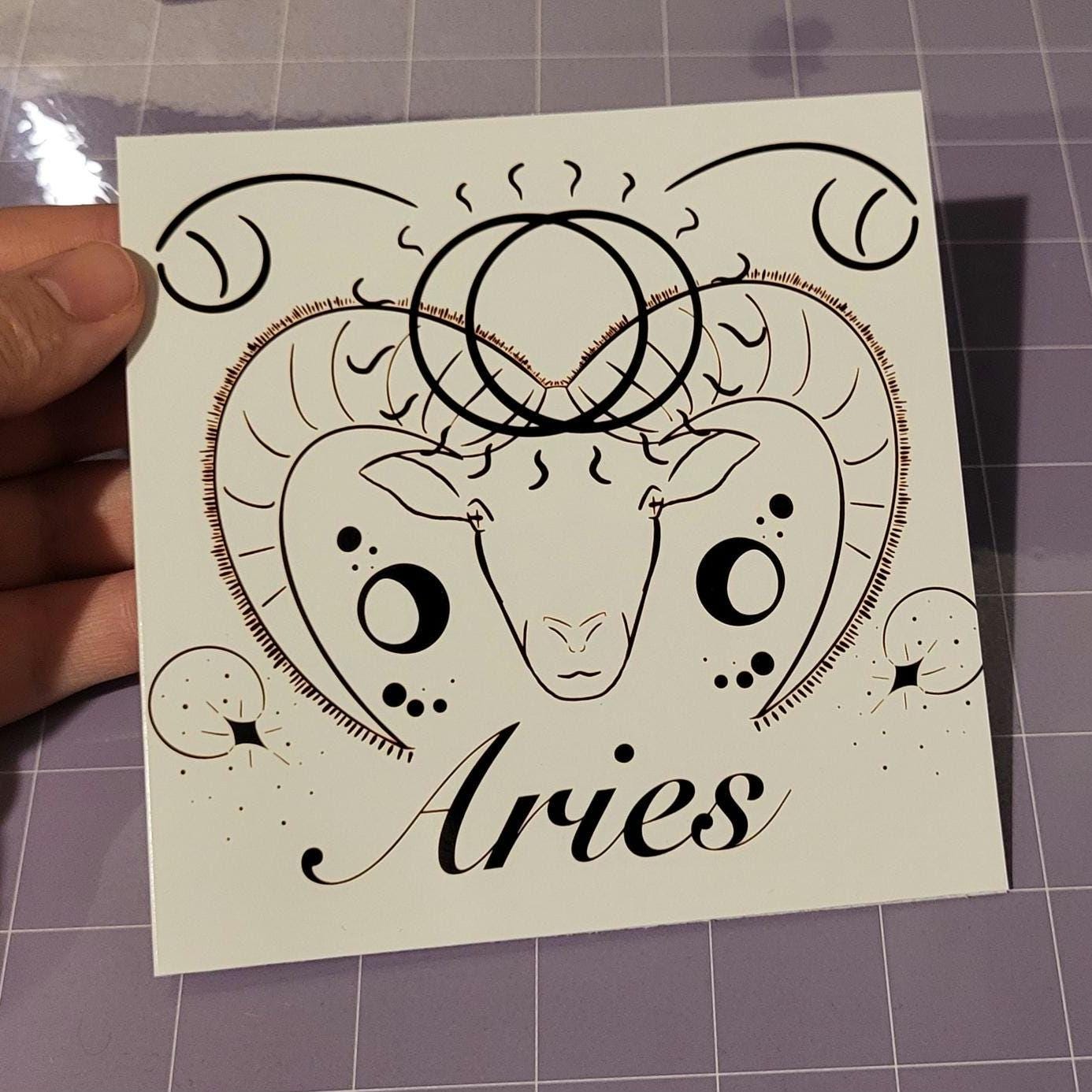 Aries Zodiac Sign Card