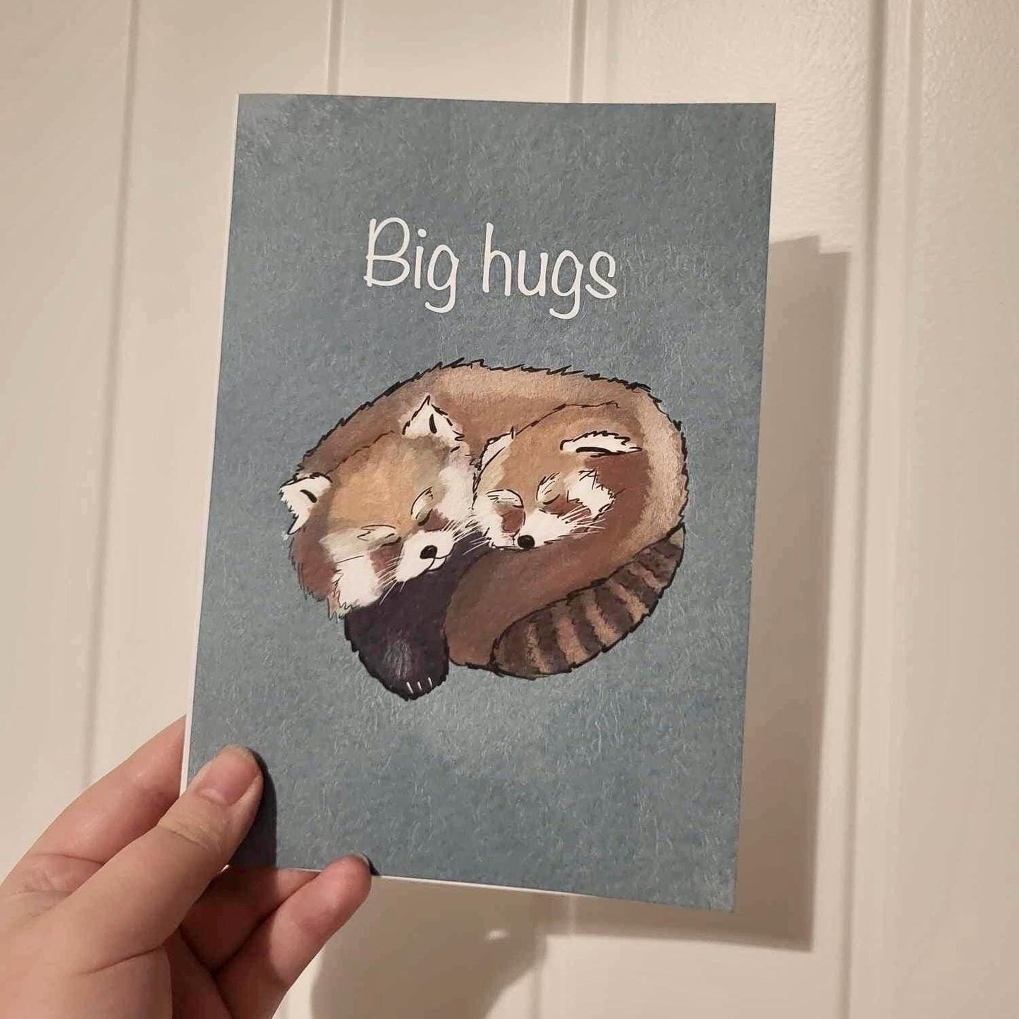 Red Panda ‘Big hugs’ Greeting/Birthday Card