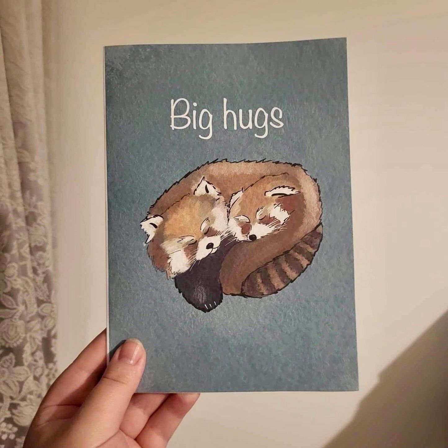 Red Panda ‘Big hugs’ Greeting/Birthday Card