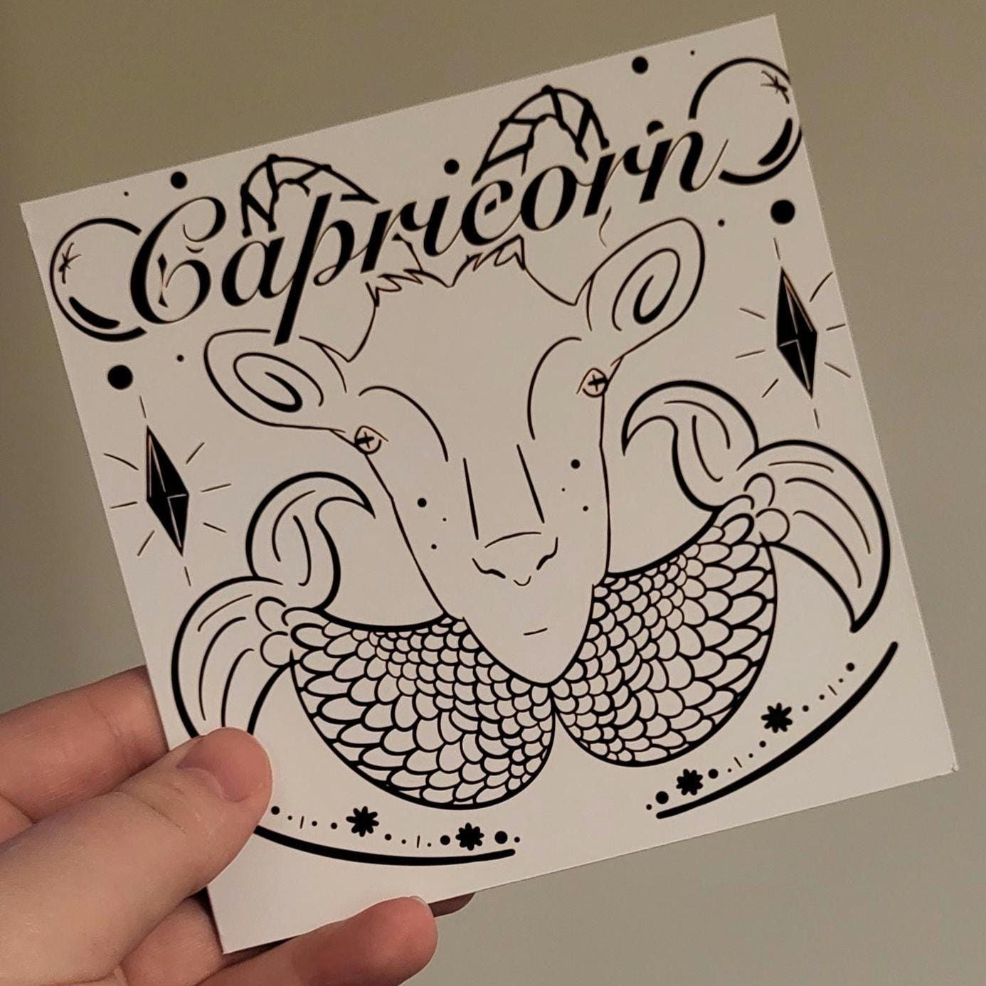 Capricorn Zodiac Sign Card