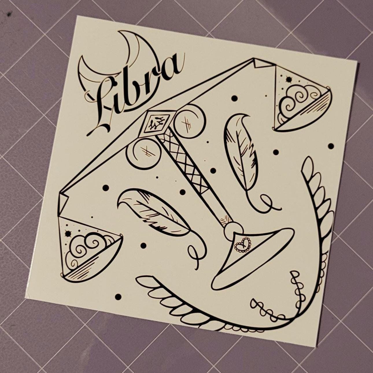 Libra Zodiac Sign Card
