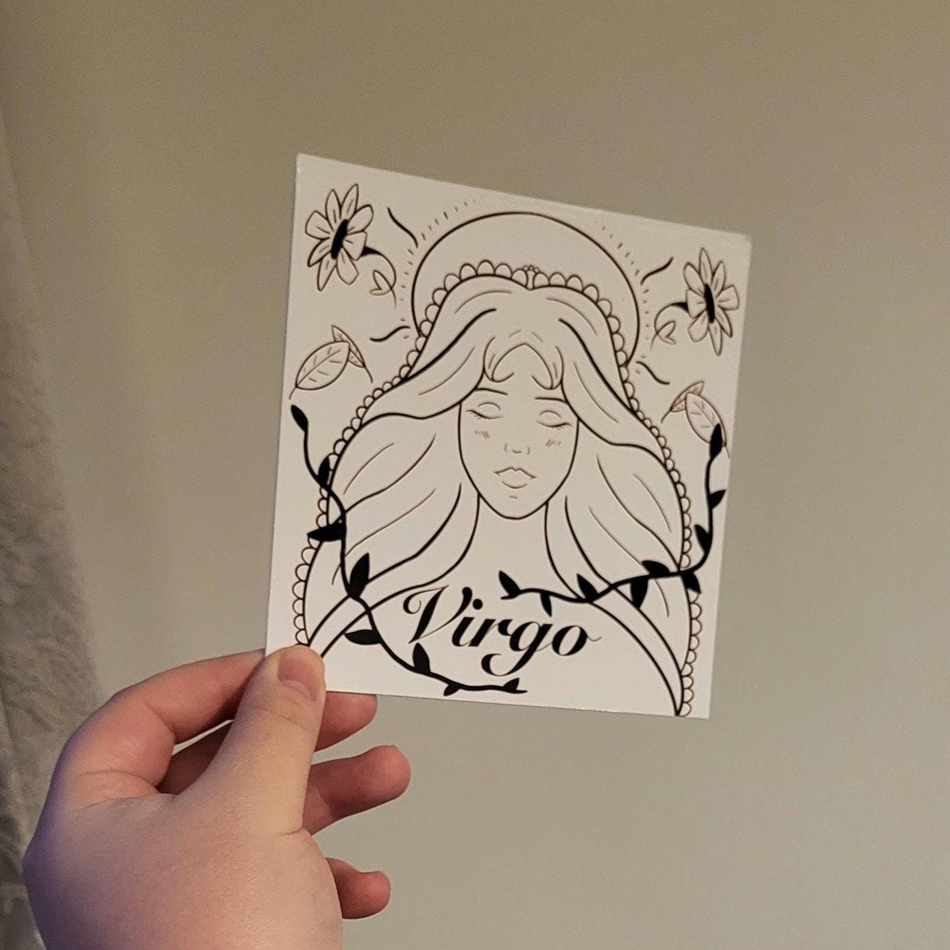 Virgo Zodiac Sign Card