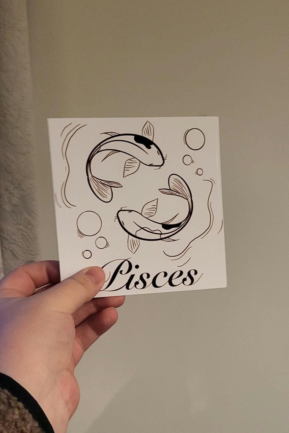 Pisces Zodiac Sign Card