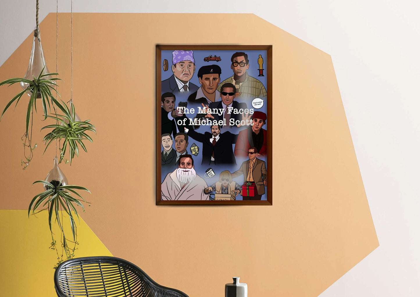 The Many Faces Of Michael Scott Poster - The Office US
