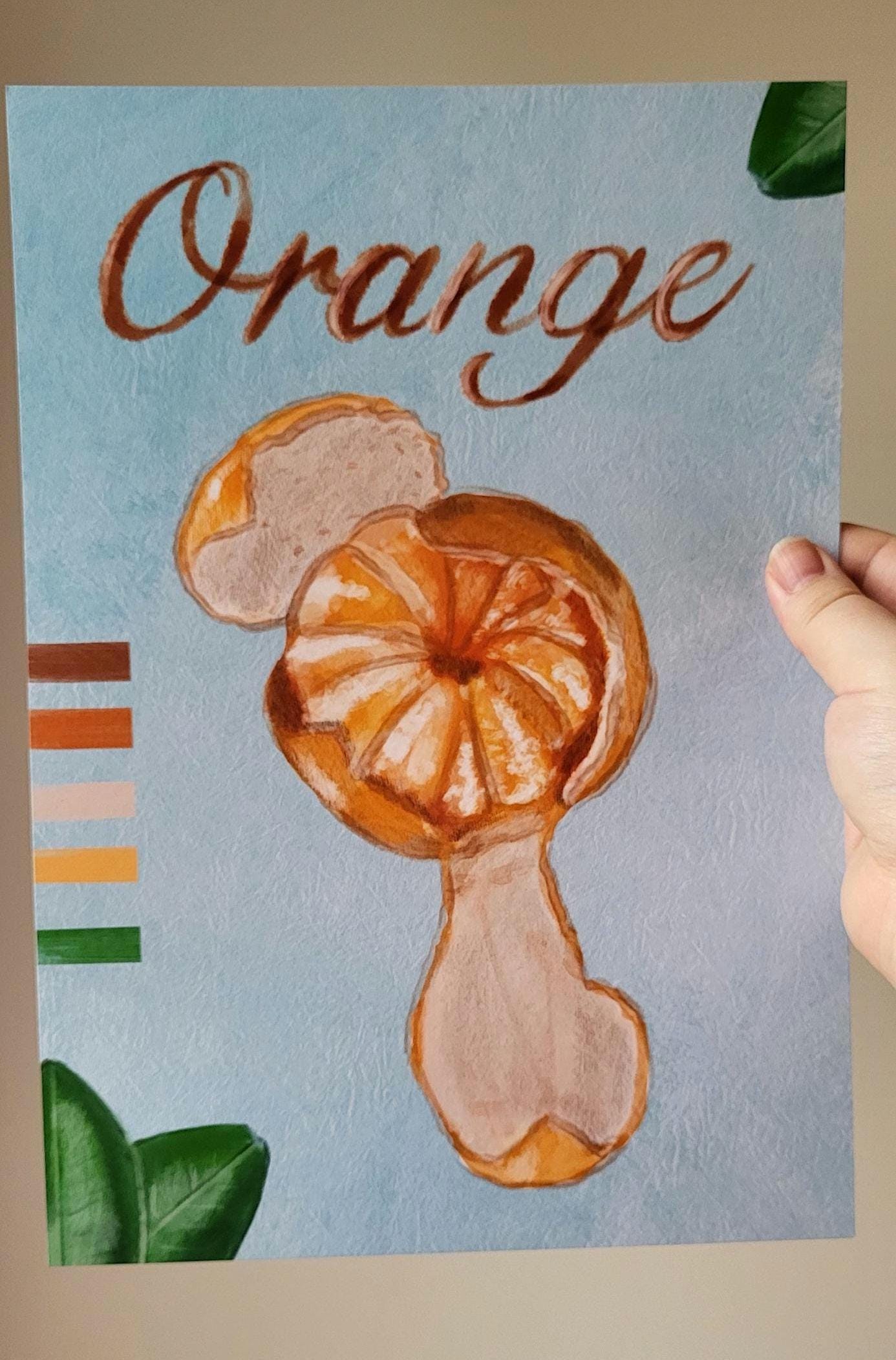 Orange - Peeled Orange Print - available in different sizes