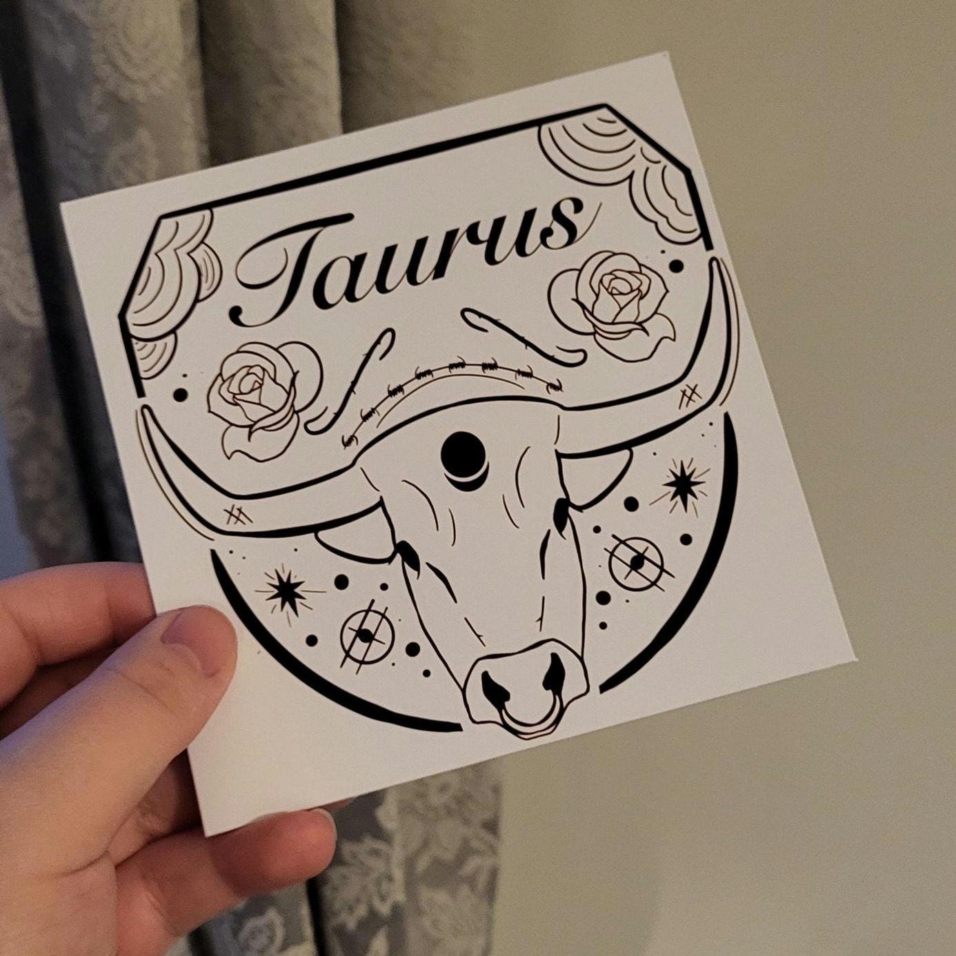 Taurus Zodiac Sign Card