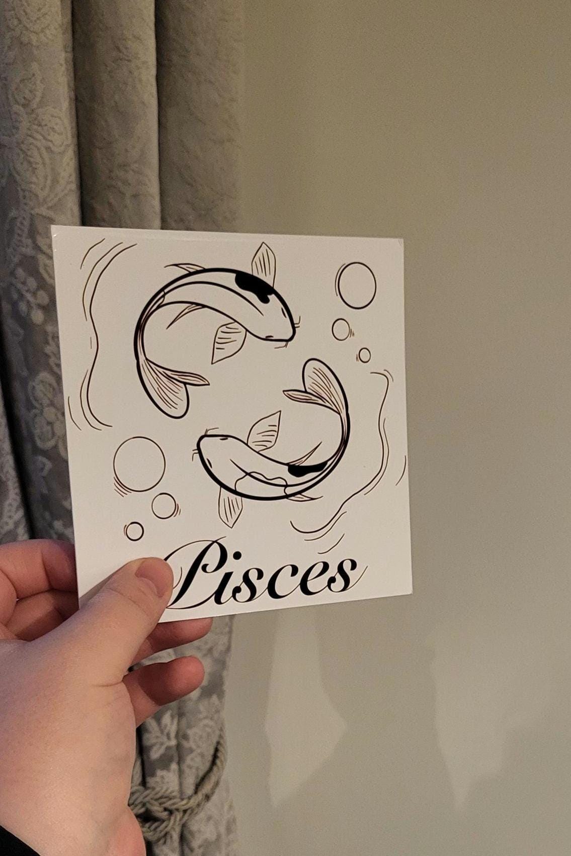 Pisces Zodiac Sign Card