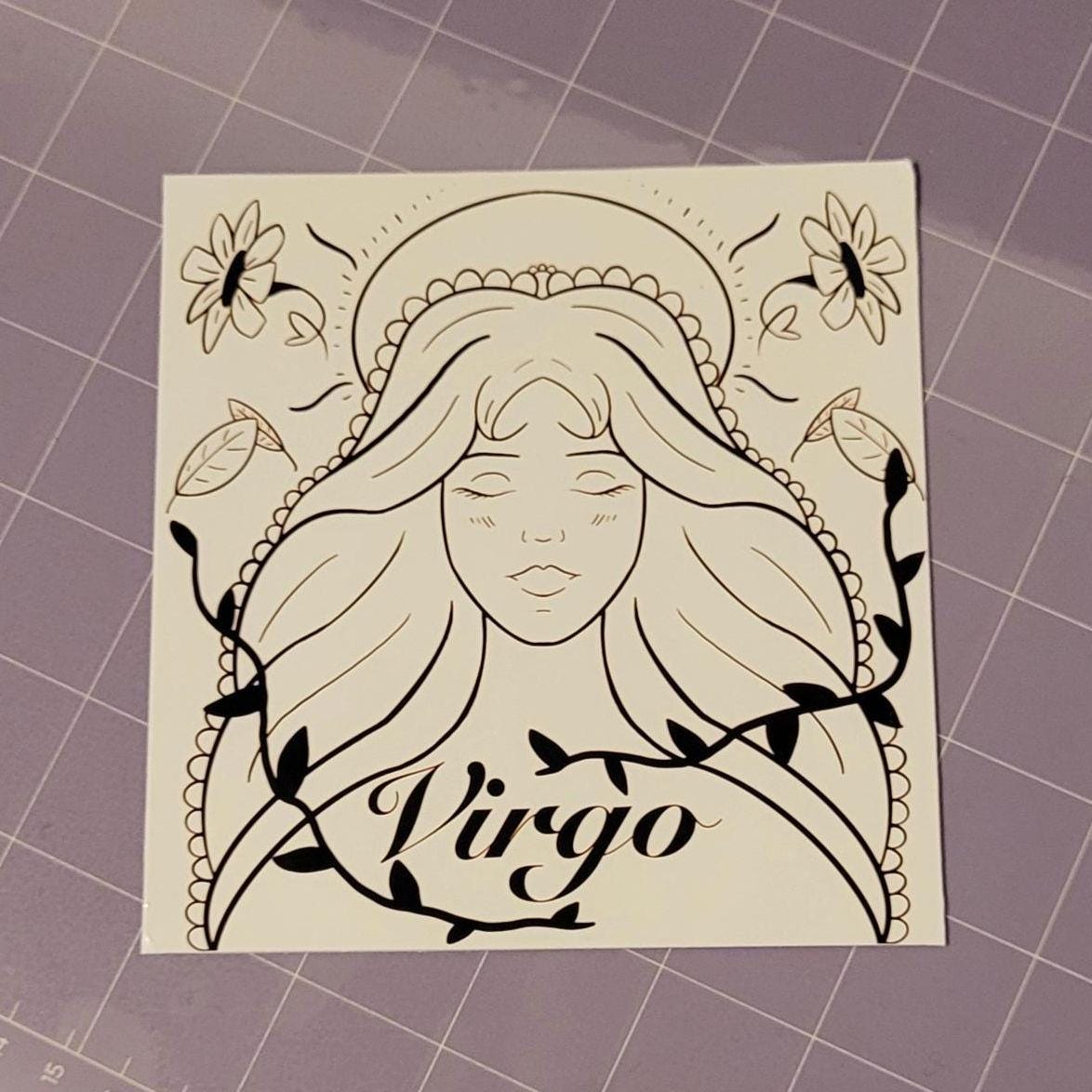 Virgo Zodiac Sign Card