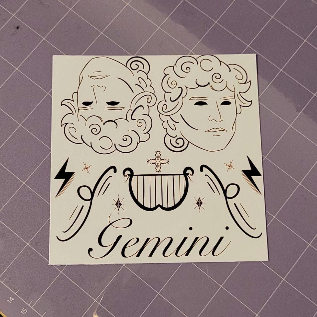 Gemini Zodiac Sign Card