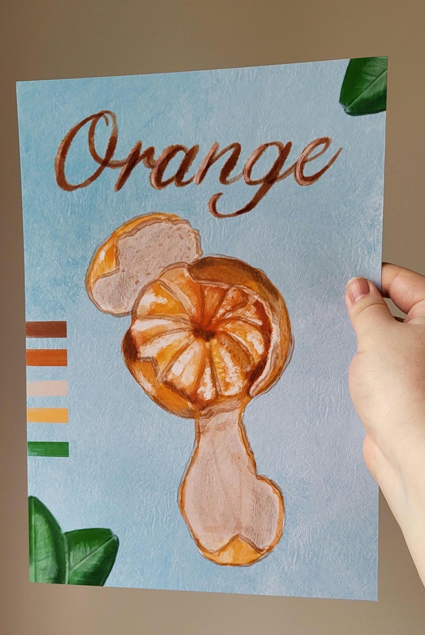 Orange - Peeled Orange Print - available in different sizes