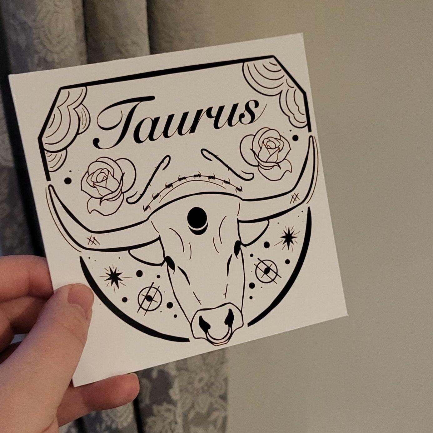 Taurus Zodiac Sign Card