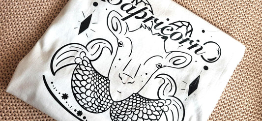 Capricorn Design Unisex Cotton T-shirt - available in different sizes and colours