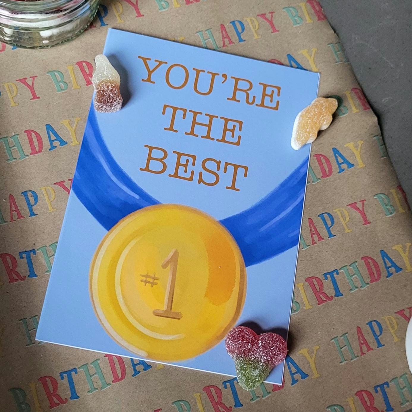 Medal Greeting Card "You're the best"