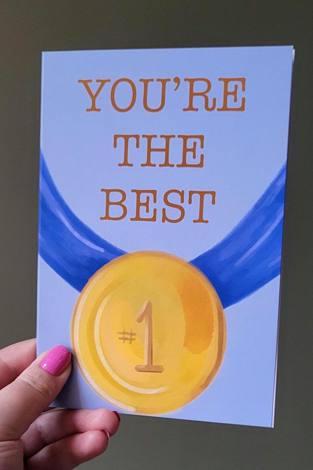 Medal Greeting Card "You're the best"