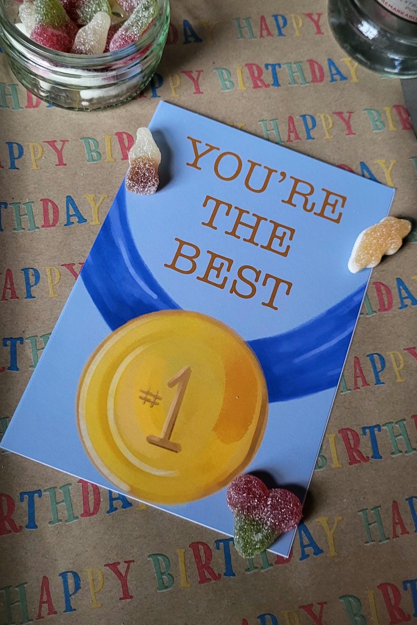 Medal Greeting Card "You're the best"