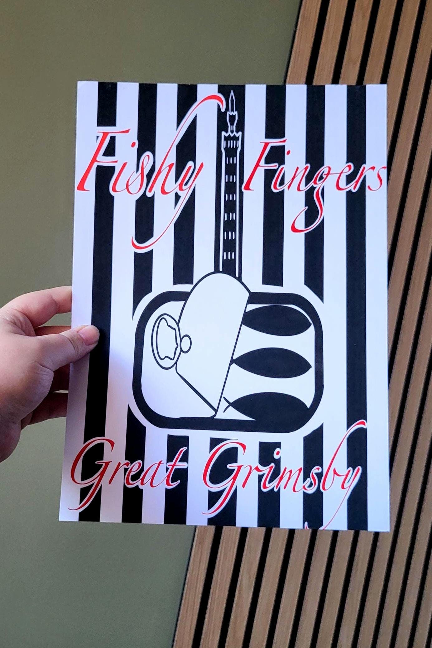 Great Grimsby 'Fishy Fingers' Art Print