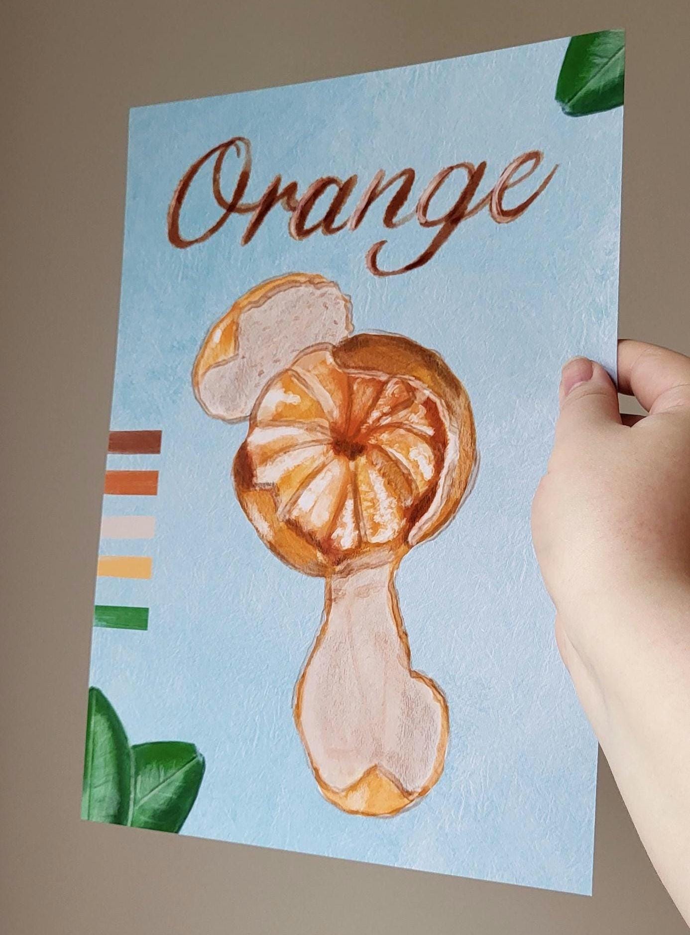 Orange - Peeled Orange Print - available in different sizes