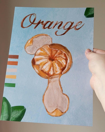 Orange - Peeled Orange Print - available in different sizes