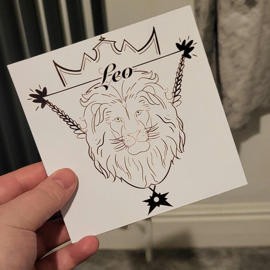 Leo Zodiac Sign Card