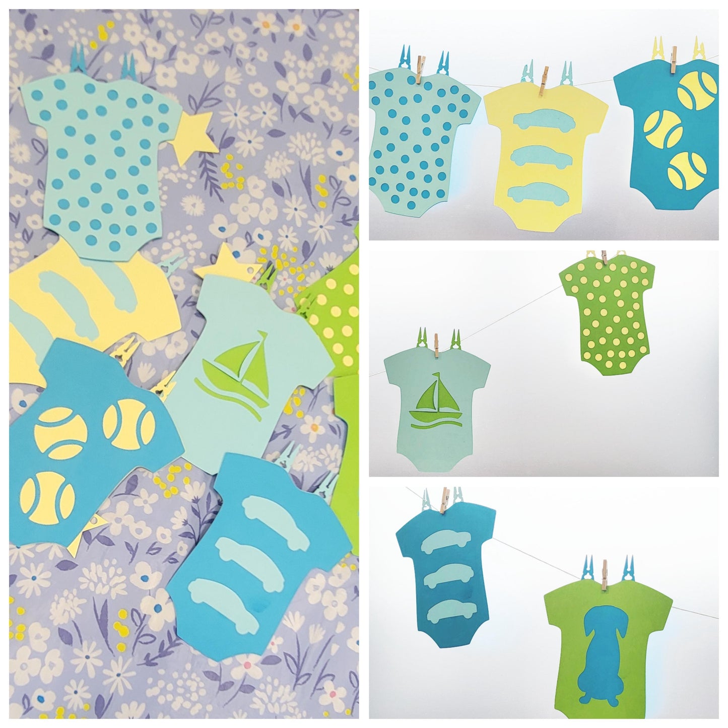 Baby Shower Bunting - Babysuits/baby grows