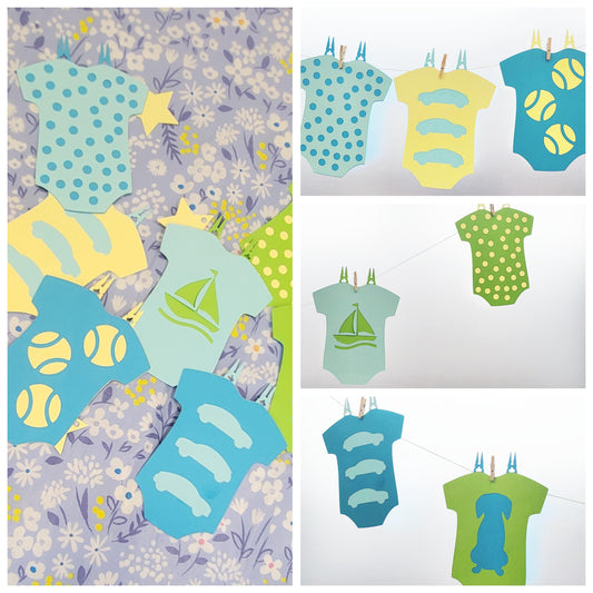 Baby Shower Bunting - Babysuits/baby grows