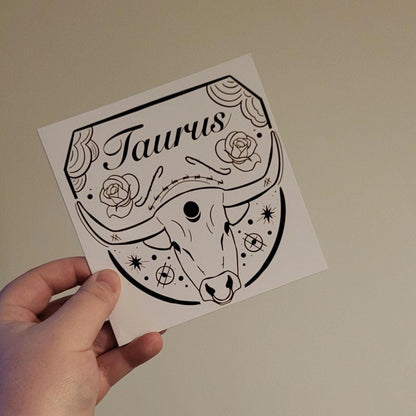 Taurus Zodiac Sign Card