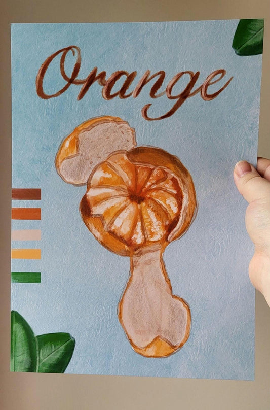 Orange - Peeled Orange Print - available in different sizes