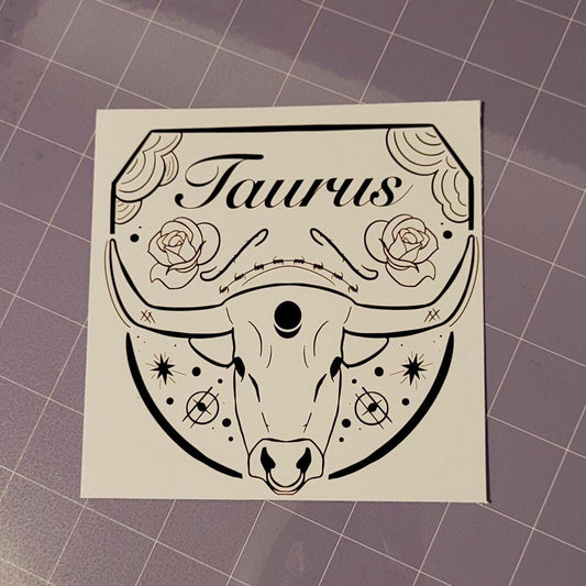 Taurus Zodiac Sign Card