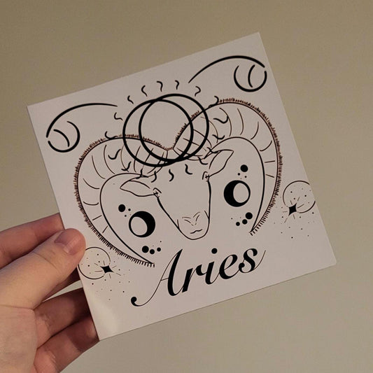 Aries Zodiac Sign Card