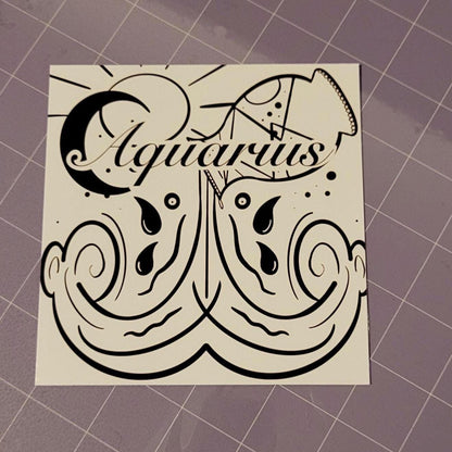Aquarius Zodiac Sign Card