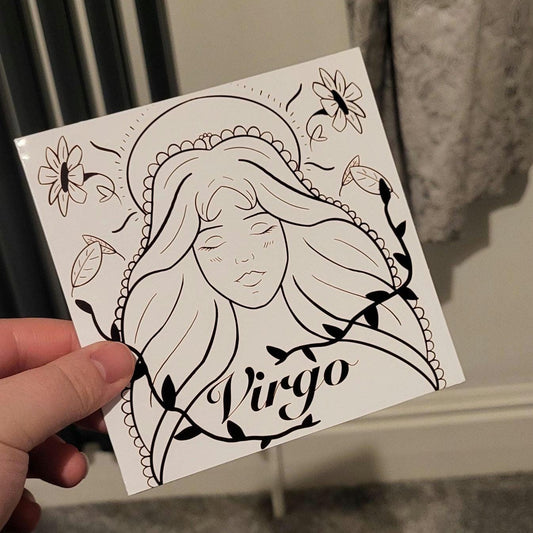 Virgo Zodiac Sign Card