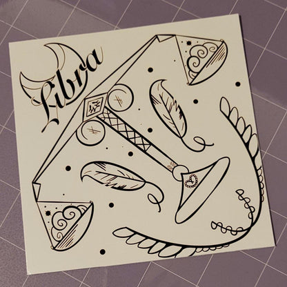 Libra Zodiac Sign Card