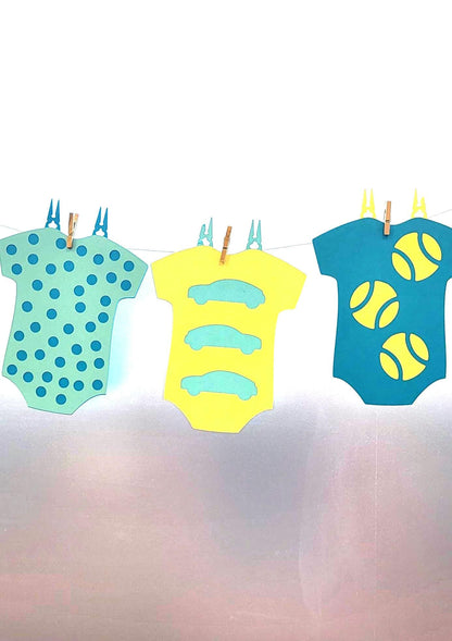 Baby Shower Bunting - Babysuits/baby grows