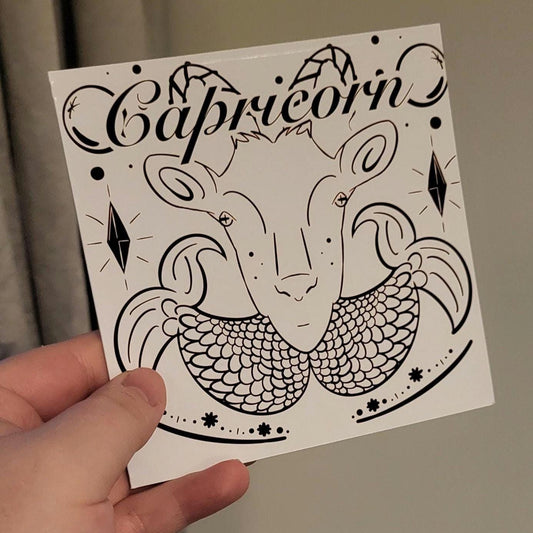 Capricorn Zodiac Sign Card