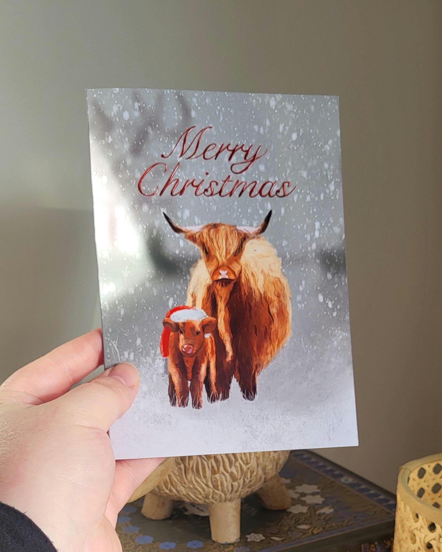 Highland Cows Christmas Card