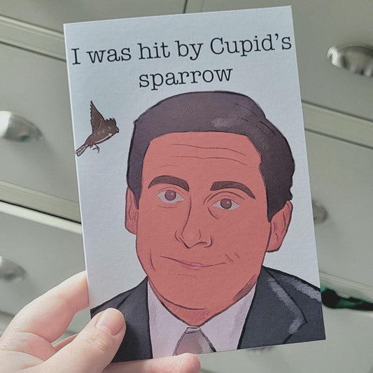 Michael Scott "Cupids Sparrow" anniversary/valentines card