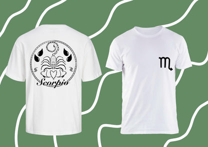Scorpio Design Unisex Cotton T-shirt - available in different sizes and colours