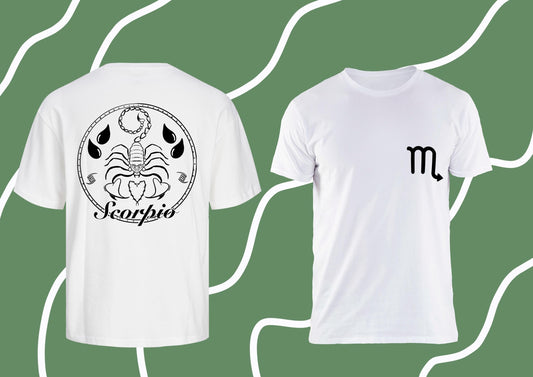 Scorpio Design Unisex Cotton T-shirt - available in different sizes and colours