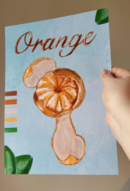 Orange - Peeled Orange Print - available in different sizes