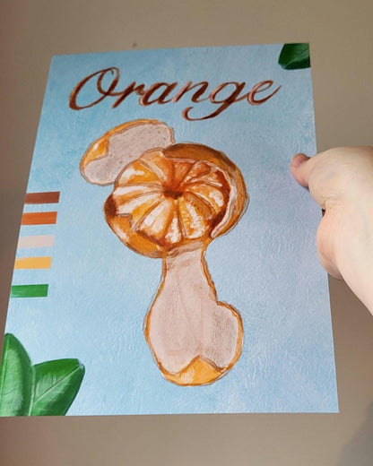Orange - Peeled Orange Print - available in different sizes