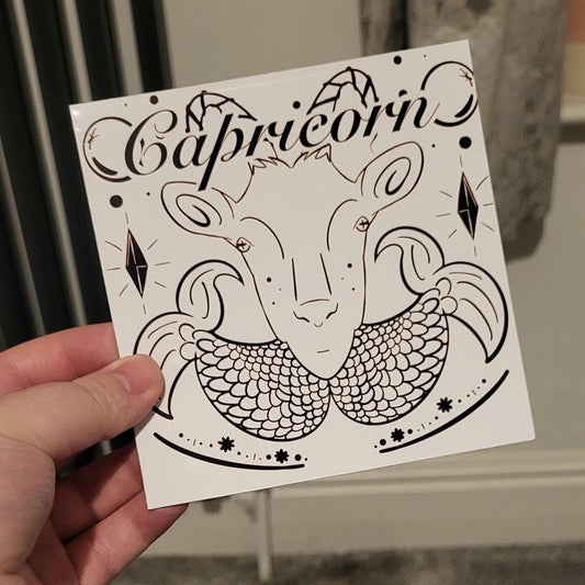 Capricorn Zodiac Sign Card